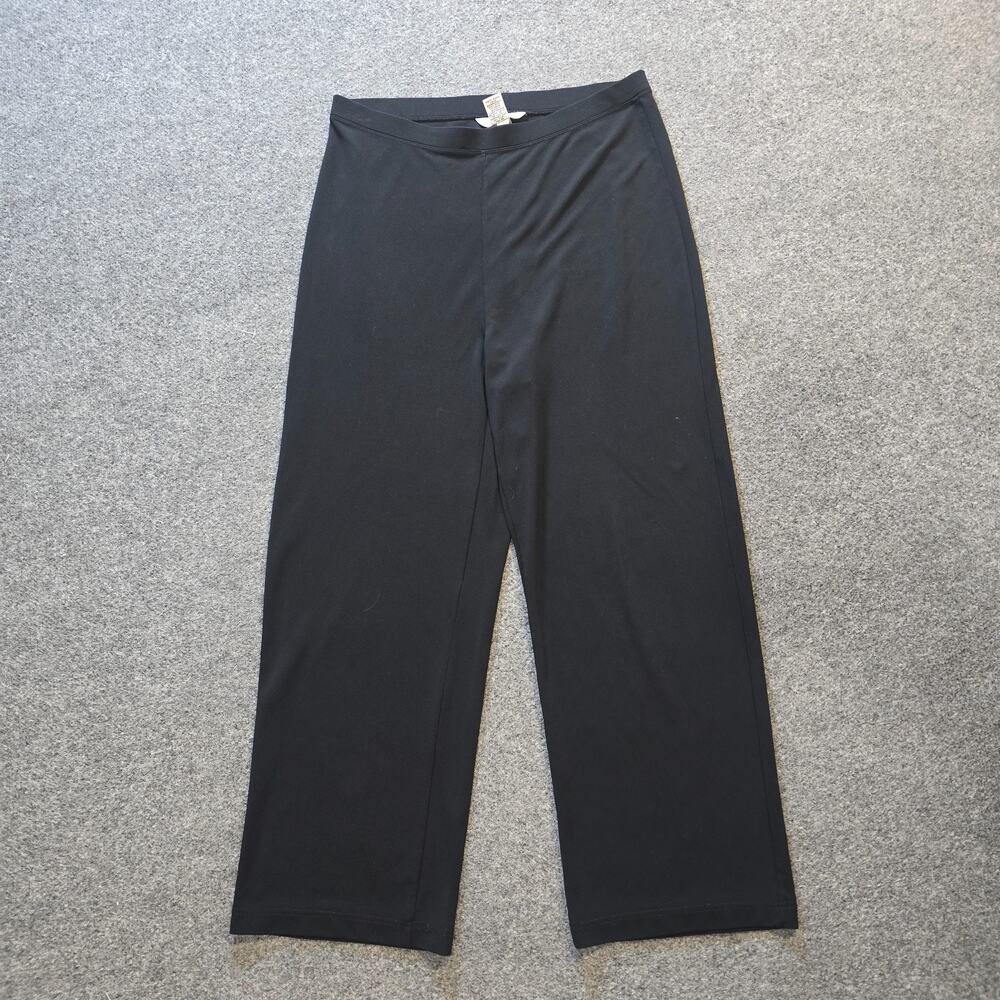 Brooks Brothers Pants Womens Size Large Black Wide Leg Stretchy Pull On Capsule